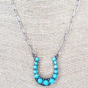 Elegant Silver and Turquoise Necklace